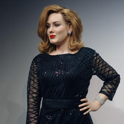 China Estátuas famosas da cera de Adele Celebrity Realistic Wax Sculptures do cantor 57 pés de altura à venda