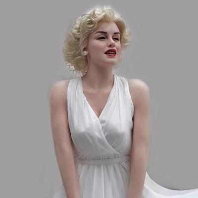 Cina ODM Wax Fiberglass Outdoor Statues Life Size Marilyn Monroe In Garden in vendita