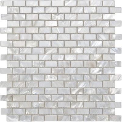 China Parquet Natural MOP Shell Mosaic Tile For Kitchen Backsplash / Shower Wall 12