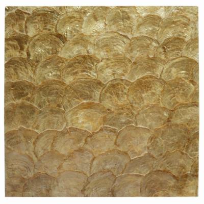 China Wholesale Luxury Gold Capiz Wall Mosaic Slab Parquet Shell Wallpaper For Decor for sale