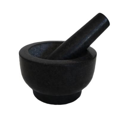 China Herb Crusher Stone Bowl Granite Unpolished Granite Crusher Guacamole Viable Spice Salads Unpolished Mortar and Pestle Set for sale