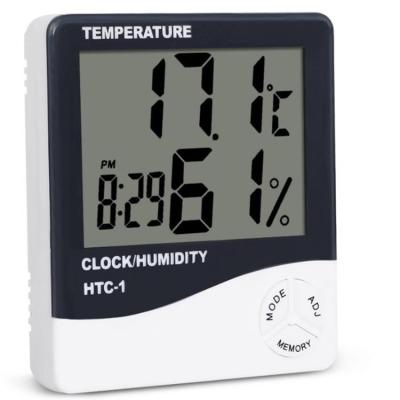 China ABS Plastic Digital Thermometer HTC-1 LCD Touch Indoor Thermometer and Hygrometer for sale