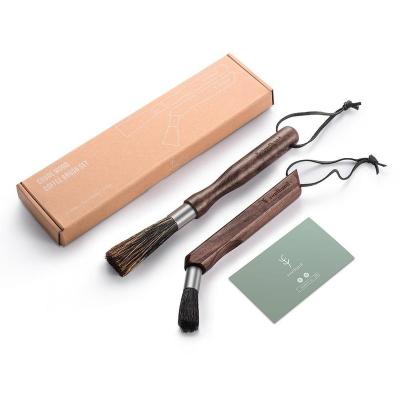 China Viable Hot Sales Specialized Wooden Natural Soft Boar Stiffened Quality Handle Wood Grinder Brushes For Gift for sale