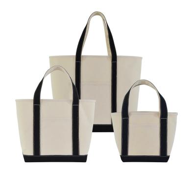 China Environmental Recycling Wholesale Cotton Canvas Bucket Commuters Shopping Bag Large Capacity Handbags for sale