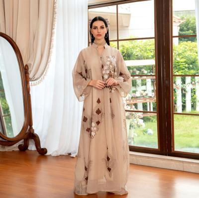 China Sequin Islamic Abaya Autumn Long Maxi Evening Dress Loose Women Dress Viable Luxury Dubai Turkey Dress Jalabiya For Women for sale