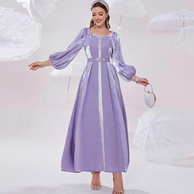 China Wholesale Casual Wear Abaya Bubble Butterfly Summer Sparkle Sleeve Breathable Polyester 2022 Middle East Islamic Clothing For Women for sale