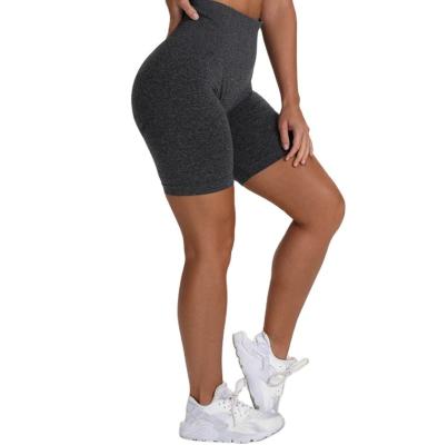 China Amazon Sports Fitness Yoga Pants Shorts Antibacterial Hot Selling Breathable Quick Dry Yoga Seamless Training Tight Shorts For Women for sale