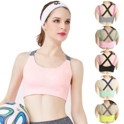 China Factory Wholesale Cheap Reversible Fitness Cross Sports Back Bra For Women Gym Running Lift Up Bra Nudity Sports Racerback Yoga Bra For Women for sale