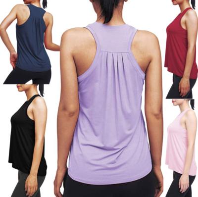 China Wholesale Seamless Gym Exercise Yoga Top Racerback Sports Shirts Workout Tank Tops Women's Yoga Sports Invest For Women for sale