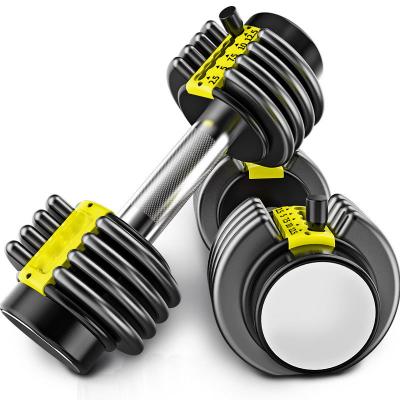 China Best Quality 25LB 12KG Weightlifting Mancuernas Size Adjustable Dumbbell Set Pesas Dumbells Universal Selectable Adjustable Fitness for sale