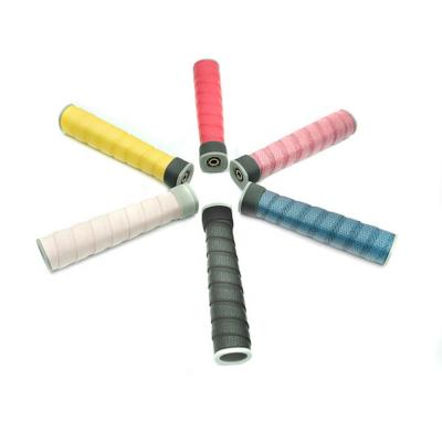 China OEM Adjustable Logo Eco-friendly Colorful Bearing Jump Rope With PU Sweat Band Handle For Kids for sale