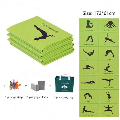 China Eco - Friendly Private Label Yoga Mats 5 Piece PVC Yoga Mats Set Portable Yoga Kit for sale