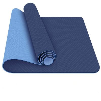 China Factory Wholesale Custom Label Double Layer Eco Friendly Eco Friendly Non Slip Tape Yoga Mat for sale