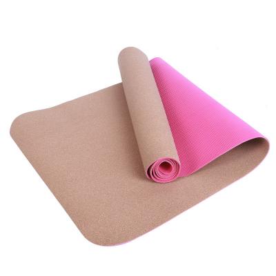 China Eco Friendly Factory Price Eco Friendly Private Label Recycle Natural Cork Strip Yoga Mat for sale