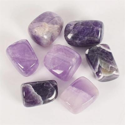 China Natural Healing Crystal Reiki Polished Amethyst Tumbled Stone for sale