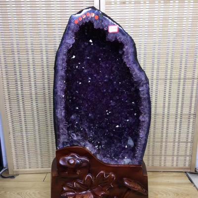 China Office Decor Natural Quartz Uruguay Amethyst Cluster Geode for sale