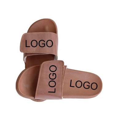 China Fashion Men's PU Custom Printing Slippers Latest Design Slippers Fashion Trend Design PVC Slippers for sale