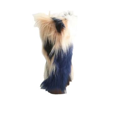 China Breathable French Faux Fur Boots Ladies Suitable For Multiple Warm Faux Fur Boots Winter Ladies Boots for sale