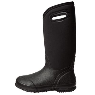 China Fashion Waterproof Hot Women Warming Neoprene Anti-skidding Waterproof Black Rain Boots for sale