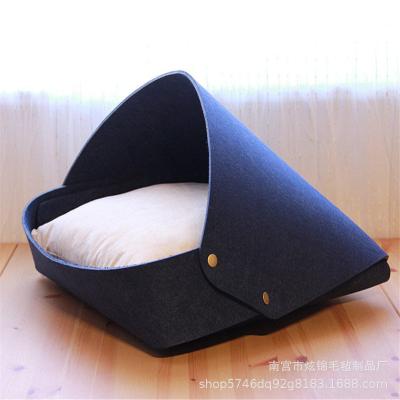 China Stocked cat bed 2020 New design Comfortable indoor Hand washable cat pet bed for sale