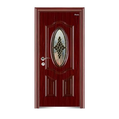 China Newest Design 2022 Modern American Entrance Security Front Door Glass Main Gate White Door for sale