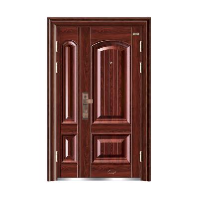 China Modern European Armored Black Bulletproof Security Doors Top Quality Design Steel Exterior Door for sale