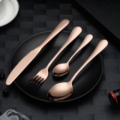 China Sustainable High Quality Stainless Steel Cutlery Flatware Silver Gold Colored With Gift Packing for sale