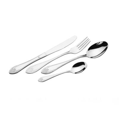 China Viable Flatware Restaurant Silver Flatware Set Stainless Steel Dinner Spoon Fork And Knife Cutlery Set for sale