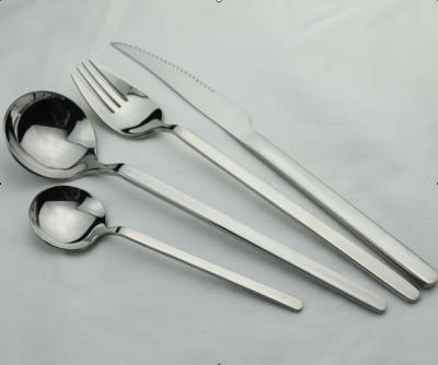 China 16pc/24pcs Web Viable Celebrity Round Scoop Stainless Steel Flatware Set for sale