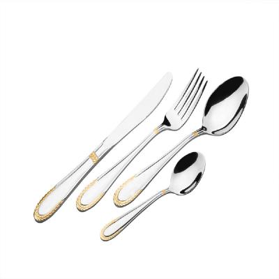 China Sustainable 24pcs Stainless Steel Cutlery Set With Wooden Case for sale