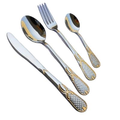 China Newly Sustainable Stainless Steel Cutlery Set Spoon Fork And Knife Flatware Set for sale