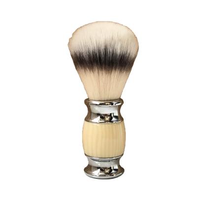 China Shaving Sweep Brush Ivory Barber Shop Hair Salon Neck Beard Brush Resin Handle Hair Shaving Brush Popular Synthetic Faux for sale