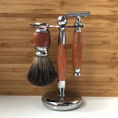 China Shaving Brush Men Shaving Brush Badger Hair Beard Brush Rosewood Handle for sale