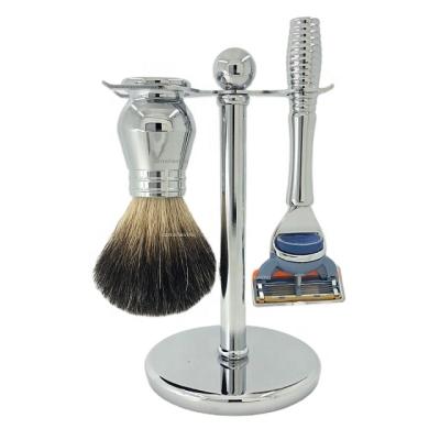 China 5 Blade Black Badger 5 Blade Razor Shaving Set for sale