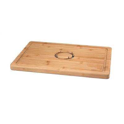 China Sustainable Bamboo Cutting Board , Wood Cutting Board With Reversible Spikes for sale