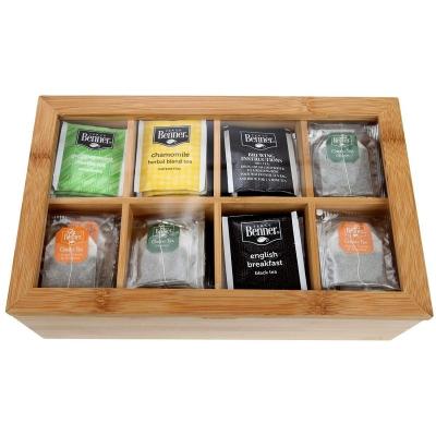 China Handmade Custom Bamboo Gift Tea Packaging Box Wooden Tea Chest With Drawers for sale