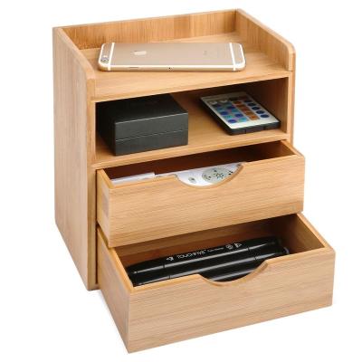 China Office Storage Organizer Bamboo Drawer Eco-Friendly Multifunctional Organizer for sale