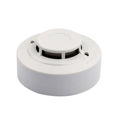 China Buzzer Alarm Smoke Detector Photoelectric Sensor Wired Smoke Fire Alarm for sale