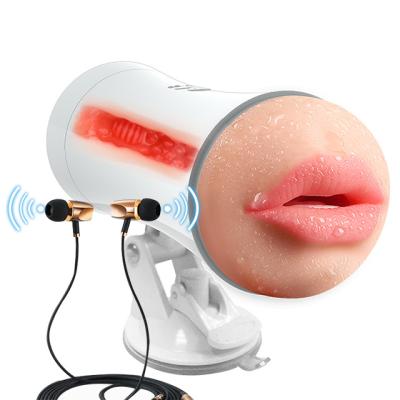 China Acupuncture smart cat automatic double air/interaction/shine sucking electric sexuales juguetes cup mouth masturbator male masturbator for sale