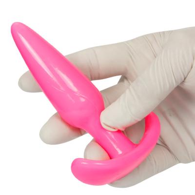 China Comfortable Long Term Anal Plug Women Pink Use Sex Toys Silicone Butt Enjoying Silicone Butt Plug for sale