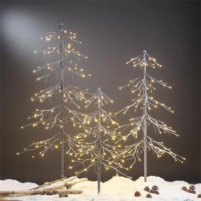 China Steady On and Glitter Holiday LED Lighted Snowy Pagoda Fir Tree for sale