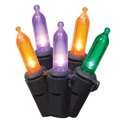 China Steady On And Twinkle Glass Look Mini LED Multi Colored Halloween Lights for sale