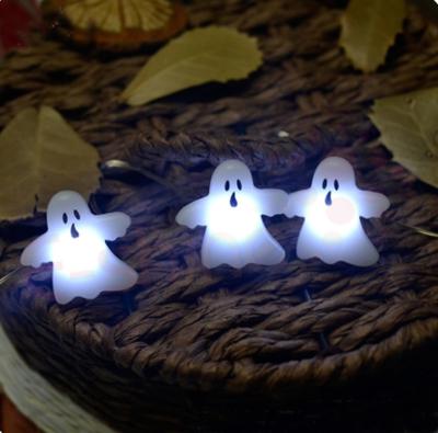 China Steady On And Twinkle Spooky Halloween LED Ghost Copper Wire Lights for sale