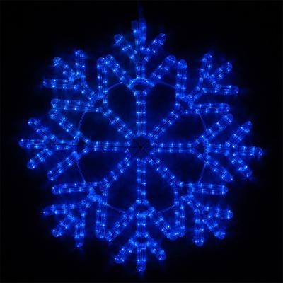 China Steady On And Twinkle Holiday 24IN 60CM LED Rope Hanging Snowflake for sale