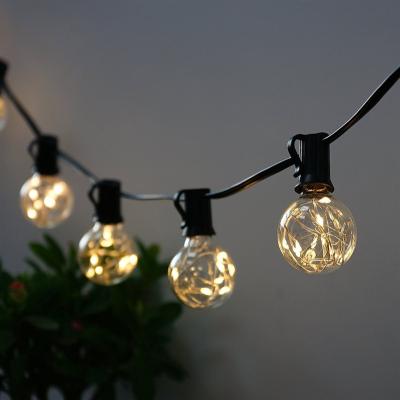 China Steady On And Twinkle Holiday LED Copper Wire G40 Globe Patio Lights for sale