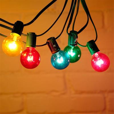 China Steady On And Twinkle Multi Colored Holiday Globe G40 Patio Lights for sale