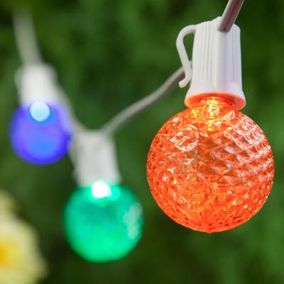 China Steady On And Glitter Holiday Faceted G50 Screw In LED Patio Lights for sale