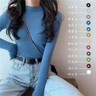 China Anti-wrinkle 2022 Basic Turtleneck Women Sweaters Autumn Winter Tops Slim Women Pullover Knitted Sweater Jumper Soft Warm Pull for sale