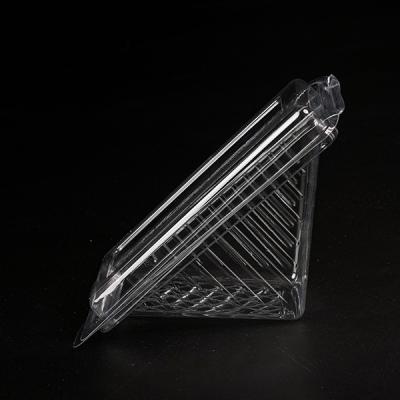 China Pet/pp disposable disposable triangle transparent sandwich/cake food container/box/plastic packaging for sale