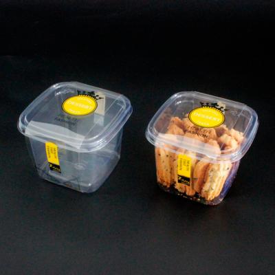 China Mini Clear Disposable Cake Boxes Packaging Plastic Dispensing Factory Food Tray With Cover for sale